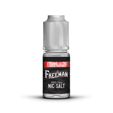 Freeman Vapes Strawb Fields - 20mg 10ml Salt Nicotine